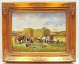 Heuernte by Adolf Lohmann, oil on panel, offered Jun 2019
