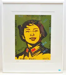 The Belief-Girl 3 by Wang Guangyi, 2003, color screenprint, sold Jun 2019