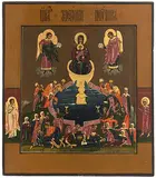 Russisch, um 1800 by Gottesmutter lebensspendender Quell, tempera, sold Jun 2019