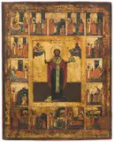 Russisch, 19.Jh by Hl. Nikolaus und Vita, tempera, sold Jun 2019