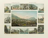 Ansicht des Fleckens Stanz mit dessen merkwürdigsten Umgebungen in Nidwalden by Johann Baptist Isenring, aquatint, sold Jun 2019