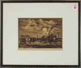 Pueblo Mansions by Xavier Barile, 1941, monotype, sold May 2023