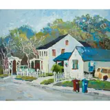 LasFatte (Lafayette) Homes by Pamela Glover, 1994, oil on canvas, sold May 2023