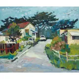Nina's House (Pedro Point by Pamela Glover, oil on canvas, sold May 2023