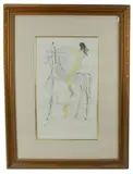 Nude on Horseback by Salvador Dalí, drypoint etching, sold Feb 2026