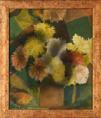 Still Life with Flowers by Stanley Pinker, oil on board, sold Mar 2025