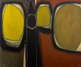 Abstraction by Darrie Hammer, 1956, Oil on Canvas, sold Nov 2024