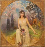 Spanish Lady by Nicolai Becker, Oil on Canvas, sold Nov 2024