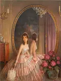 Lady in Pink by Nicolai Blecker, 1975, Oil on Canvas, sold Nov 2024
