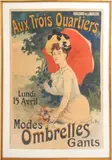Aux Trois Quartiers Modes Ombrelles Gants by Rene Louis Pean, Lithograph in Colors, sold Nov 2024
