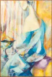 Abstracted Portrait of a Seated Woman by Aviva Feigenheimer Weldon, Oil on Canvas, sold Nov 2024