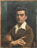 Portrait of a Man with Crossed Arms by R. Abel, Oil on Canvas, sold Nov 2024