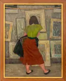 Afternoon at the Gallery by Aurelio James Yammerino, Oil on Canvas, sold Nov 2024