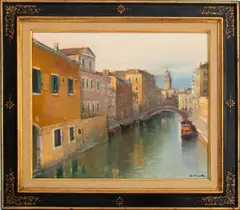 Venise by Marcel Kervella, Oil on Canvas, sold Nov 2024