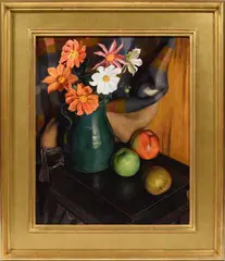Untitled by Luigi Lucioni, oil on canvas, sold Sep 2020