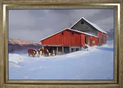 Untitled by William B Hoyt, oil on canvas applied to panel, sold Sep 2020
