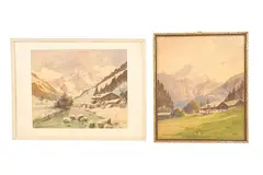 Untitled by George Janny, watercolor, offered Jun 2023