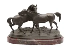 Untitled by Pierre-Jules Mêne, bronze and rosso, offered Jun 2023