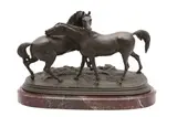 Untitled by Pierre-Jules Mêne, bronze and rosso, offered Jun 2023