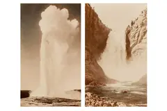 c.1870VIEWS OF YELLOWSTONE PARK (4), c.1870 by Yellowstone Interest, watercolour, offered May 2023