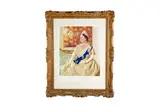 Queen consort to king george vi by Large Chromolithograph Depicting Elizabeth, print, offered May 2023