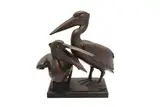 Pelicans by Helmut Diller, bronze, offered Apr 2023