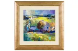Untitled by Michael B Edwards, oil on board, offered Mar 2023
