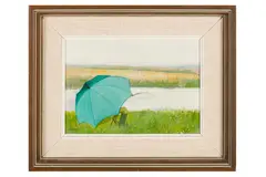 Untitled by Janet Ledger, oil on board, offered Mar 2023