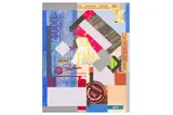 Untitled by Theodore Mendez, acrylic and collage on canvas, offered Mar 2023