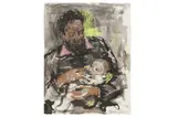 Untitled by Katharine 'Kitty' Church, ink and pastel, offered Mar 2023