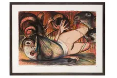 Untitled by Keith McIntyre, pastel on paper, offered Mar 2023