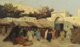 View of Tangiers by Terrick Williams, oil, sold Dec 2021