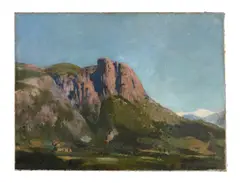 Corsican landscape Oil on canvasSigned, inscribed, and dated 1920 (lower right)46 x 61cm (18 x 24 in.) UnframedCondition Report: The canvas has been lined by Oswald Birley, 1920, Oil on canvasSigned, inscribed, and dated, sold Dec 2021