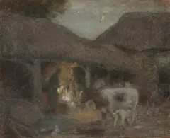 There Was No Room At The Inn by Edward Stott, oil, offered Dec 2021