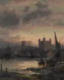 RochesterOil on panelInscribed Rochester (lower left)25 x 20.5cm (9¾ x 8 in.) by Hubert Thornley, oil, sold Dec 2021