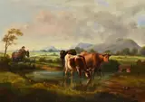 Homeward BoundOil on canvasSigned and dated 1876 (lower right)64.5 x 90cm (25¼ x 35¼ in.) by W. D. Shoesmith, 1876, oil, offered Dec 2021