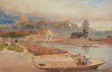 View of Windsor and the Thames by Albert Goodwin, 1889, oil, sold Dec 2021