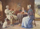 The recitalWatercolour and bodycolourSigned (lower left)61 x 85cm (24 x 33¼ in.) by Henry M. Terry, watercolor, offered Dec 2021