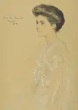 Portrait of Jane Emmett by Eastman Johnson, 1904, drawing, sold Dec 2021