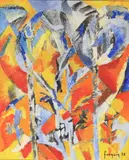 Les Palmiers d'Elche by Jean-Claude Forquin, Oil on canvas, offered Dec 2021
