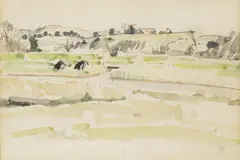 Landscape by Derek Hill, Watercolour and pen, offered Dec 2021