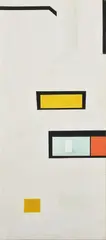 Untitled by Merlyn Evans, 1963, Oil on canvas laid down to board, sold Dec 2021