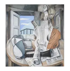 After Braque & Picasso by Ricardo Cinalli, Mixed media on canvas, offered Dec 2021