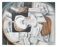 After Braque & Picasso by Ricardo Cinalli, Mixed media on canvas, offered Dec 2021