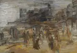 La Plage by Roger de Coninck, Oil on canvas, offered Dec 2021
