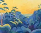Blue Mountains by Sue Campion, Oil on canvas, sold Dec 2021