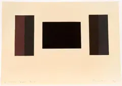 5 colour 3 part 2101 Collage on card Signed and dated '94 (lower right) Titled and inscribed (lower left) 16 x 22.7cm (6¼ x 8¾ in.) unframed by David Saunders, Collage on card, offered Dec 2021
