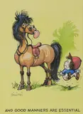 And Good Manners Are Essential by Norman Thelwell, Pen, ink, watercolour with bodycolour, sold Dec 2021