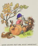 Good Sound Feet Are Most Important by Norman Thelwell, Pen, ink, watercolour with bodycolour, sold Dec 2021