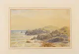 West Love Beach & Love Island Watercolour Signed (lower right) 26.5 x 38cm (10¼ x 14¾ in.) Unframed Condition Report: Unframed by John Mogford, Watercolour, offered Dec 2021